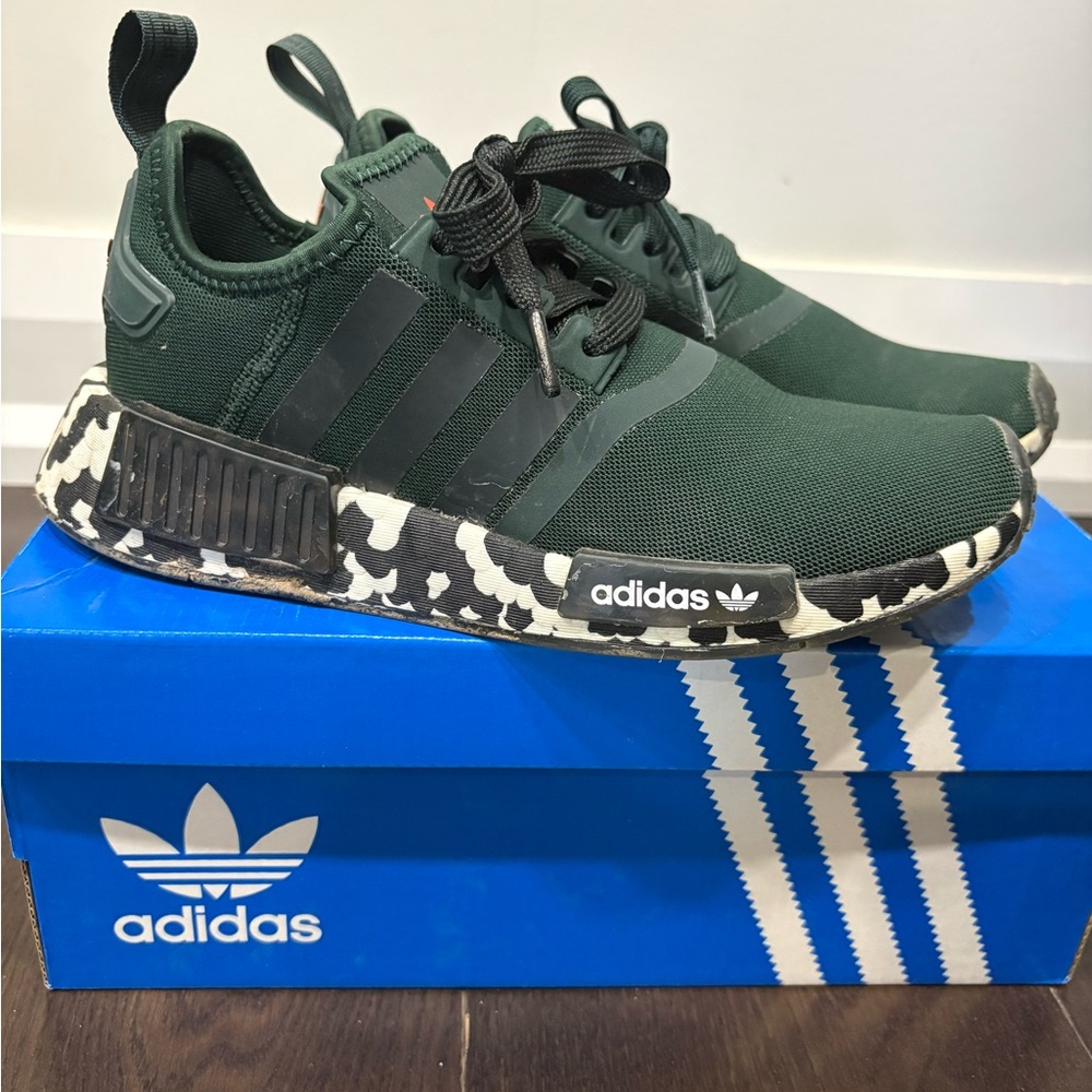 adidas Dark Green and Black NMD R1 with Camo Midsole